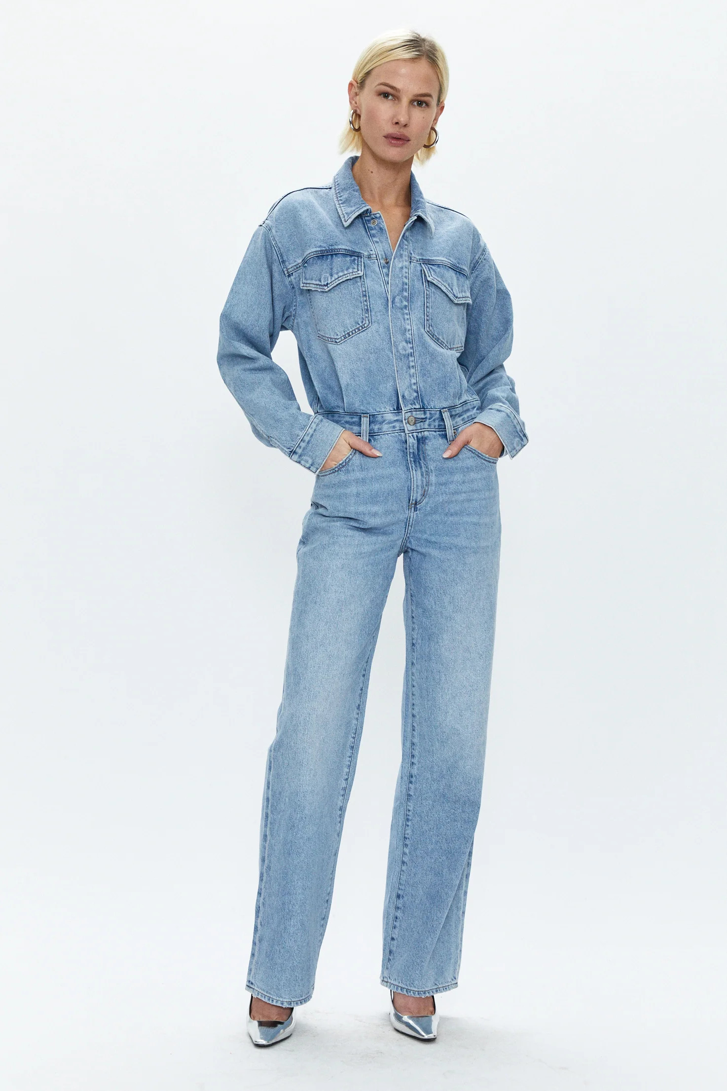 Nikkie Long Sleeve Jumpsuit - Savoy | Pistola Denim