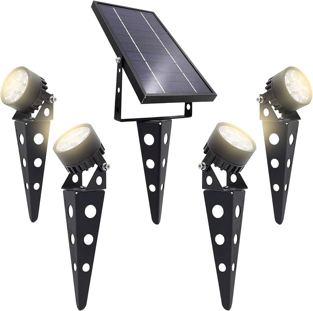 Solar Outdoor Spotlight Legacy 50X 4PK, Garden Landscape Yard Pathway Light, IP65 Waterproof, War... | Amazon (US)