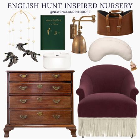 New England Interiors • English Hunt Inspired Nursery • Chair, Dresser, Pillow, Lighting, Storage, Mobile, Book, Baby Accessories. 🍼🦆

TO SHOP: Click the link in bio or copy and paste link in web browser 

#newengland #nursery #nurseryinspo #home #polo #equestrian #english

#LTKFind #LTKbaby #LTKhome