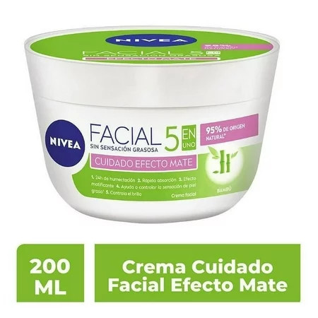 NIVEA CREMA FACIAL 5 EN 1 EFECTO MATE 200ML | Walmart (US)