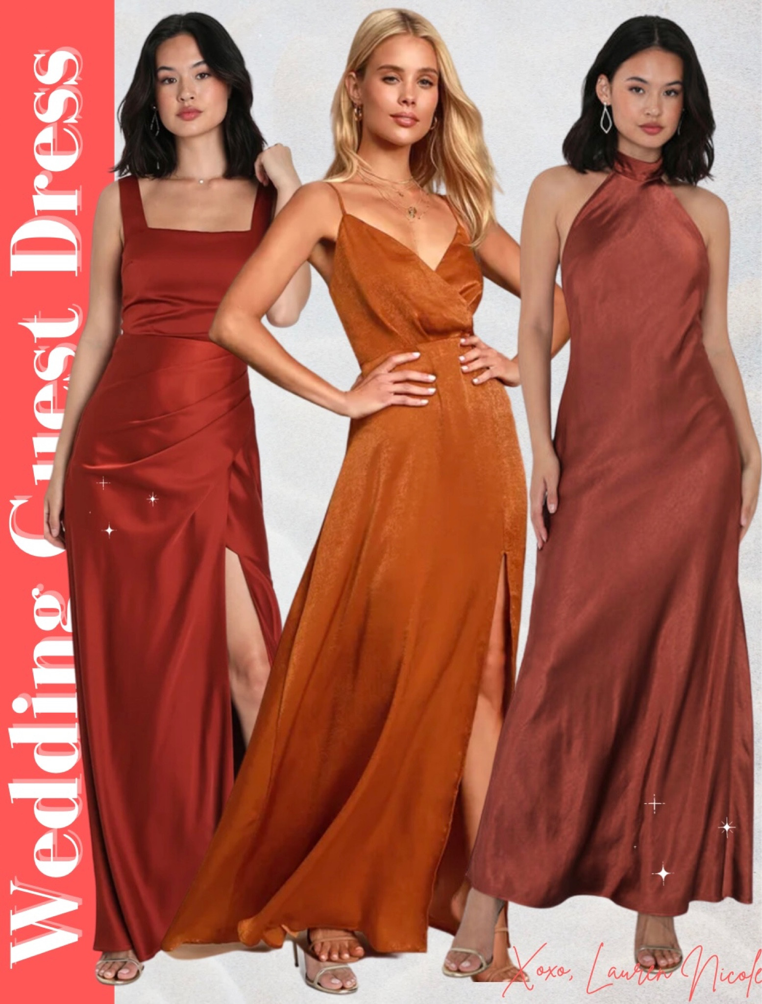 Wedding guest gown for fall are trending shades of burnt orange and browns. 

Fall wedding guest gown
Fall wedding guest dress 
Fall wedding 
Fall wedding guest 
Burnt orange dress
Rust orange dress
Rust dress
Satin gown 
Formal gown 
Homecoming dress 
Fall bridesmaid dress 
Bridesmaid dress 
Midsize wedding guest dress
Plus size wedding guest gown

Wedding guest dress
Wedding guest gown 
Wedding guest 
Fall wedding 
Fall wedding guest 
Fall wedding guest dress
Wedding guest dress fall
Wedding guest fall
Wedding guest gown fall 
Fall wedding guest gown 
Cocktail dress
Wedding guest dress midsize 
Wedding guest dress plus size 
Midsize wedding guest dress
Plus size wedding guest dress 

Rehearsal dinner guest dress
Bridal shower dress
Bridal shower guest dress

Lulus dress
Lulu’s wedding guest 
Lulu’s wedding guest dress

#LTKwedding
#LTKU
#LTKcurves
#LTKstyletip
#LTKSeasonal 
#LTKstyletip 
#LTKsalealert 
#LTKFind
#LTKunder100
#LTKbump
