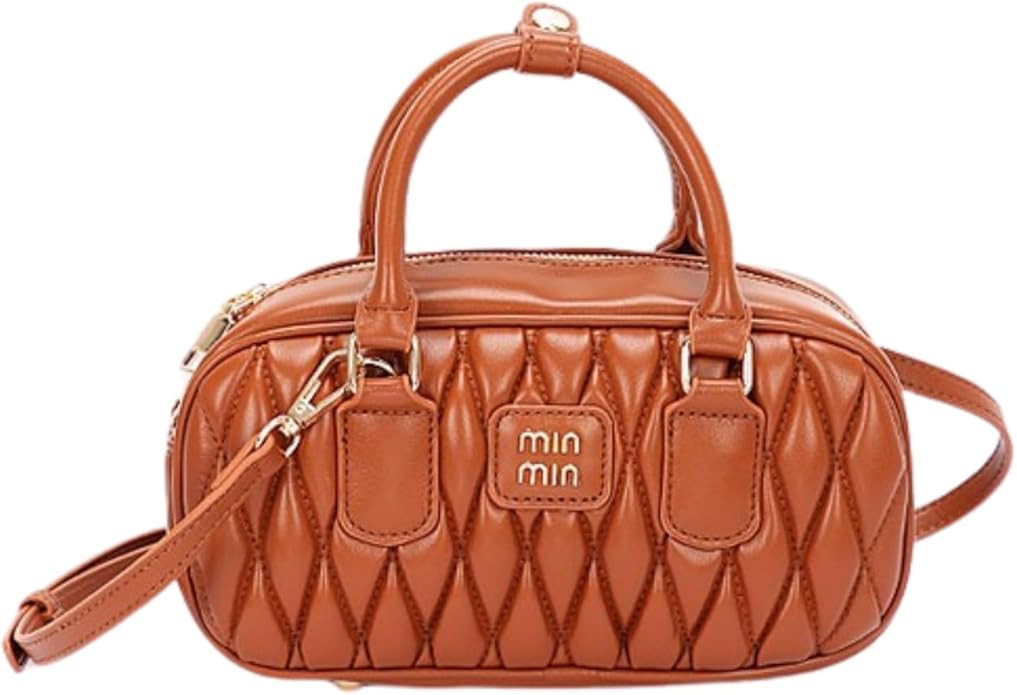 Faux Leather Quilted Convertible Crossbody Bag for Women Luxury Designer Inspired Shoulder Purse ... | Amazon (US)