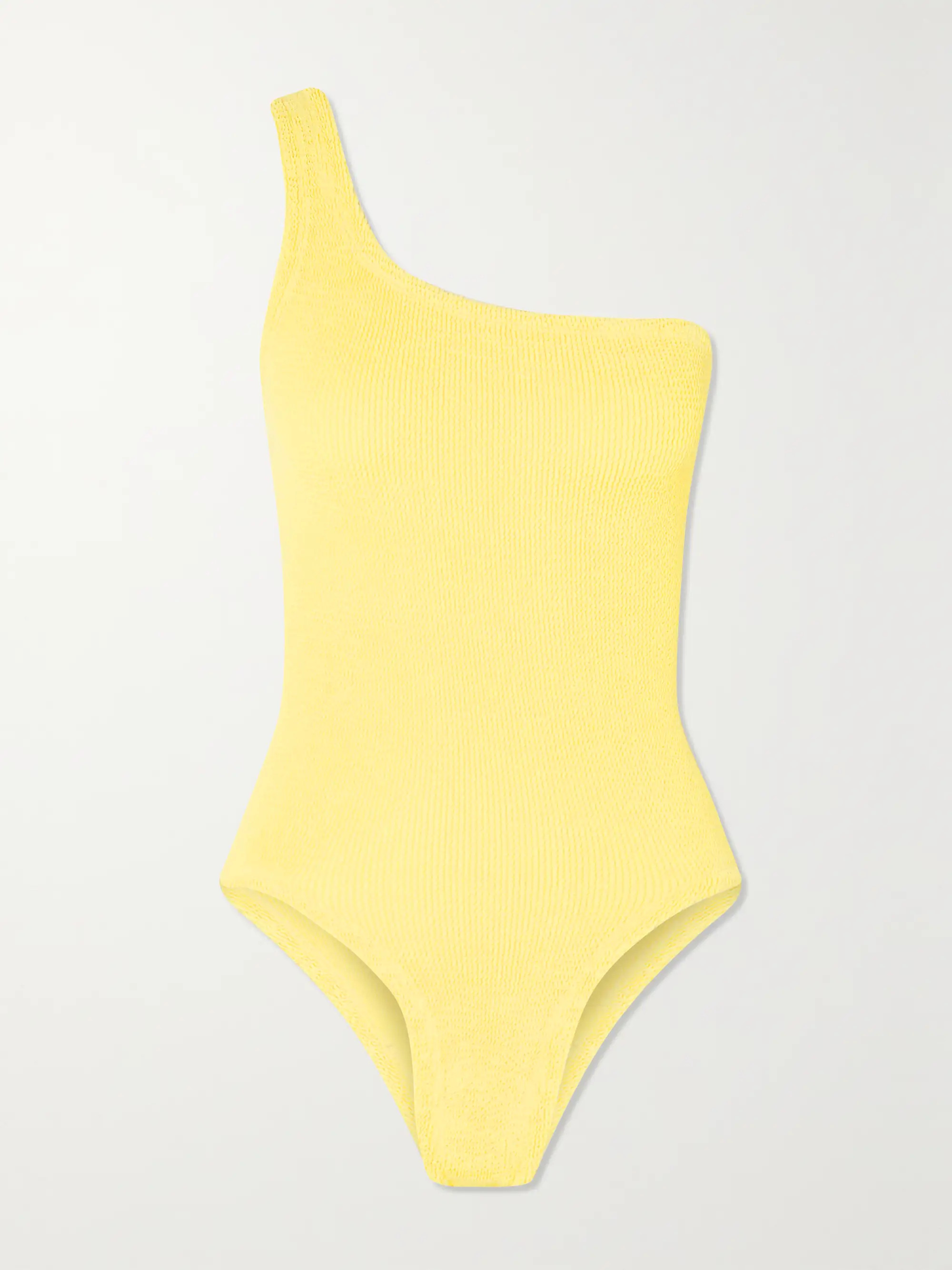 Nancy one-shoulder seersucker swimsuit | NET-A-PORTER (US)