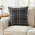 My Texas House Tatum Plaid Square Decorative Pillow Cover, 20" x 20", Black | Walmart (US)