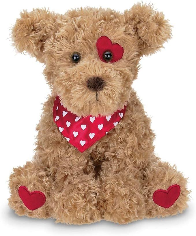 Bearington Harry Hugglesmore The Valentine's Day Stuffed Animal, 11 Inch Brown Puppy Stuffed Anim... | Amazon (US)