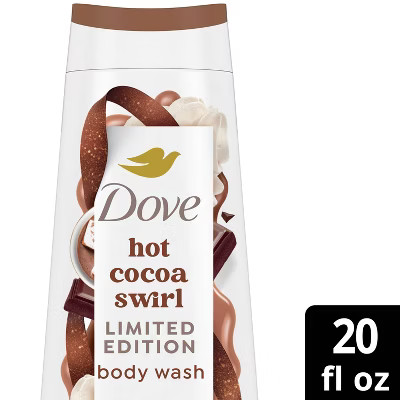 Dove Beauty Limited Edition Holiday Treat Body Wash - Hot Cocoa Swirl - 20 fl oz | Target