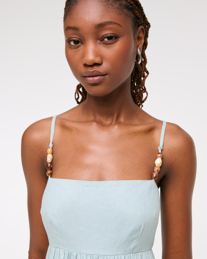 Women's Tie-Back Babydoll Maxi Dress | Women's Dresses & Jumpsuits | Abercrombie.com | Abercrombie & Fitch (US)