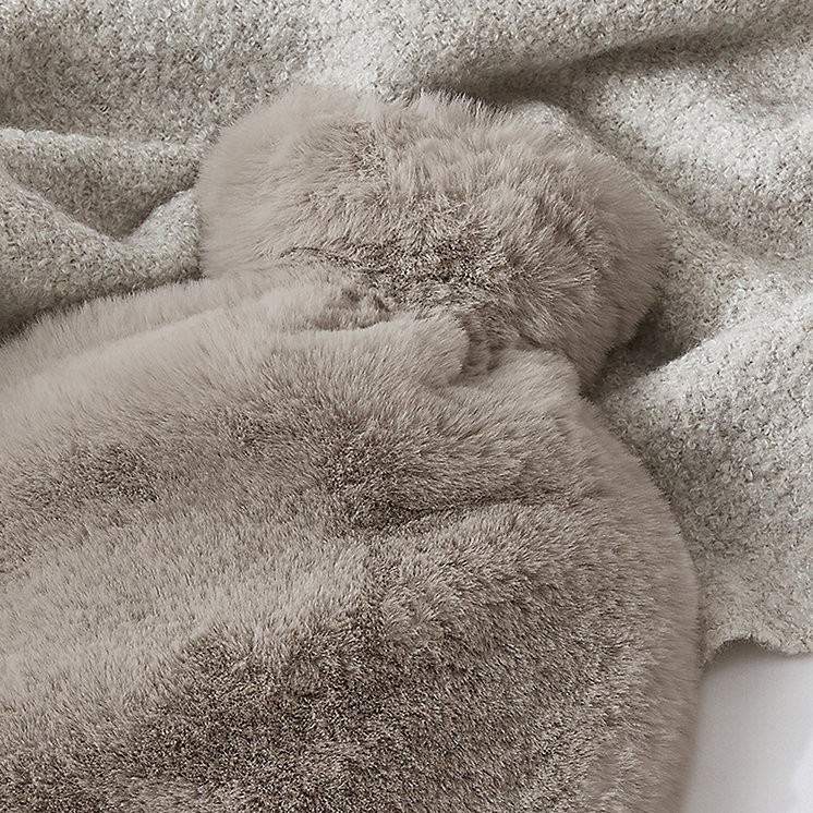 Super Soft Faux Fur Hot Water Bottle | The White Company (UK)
