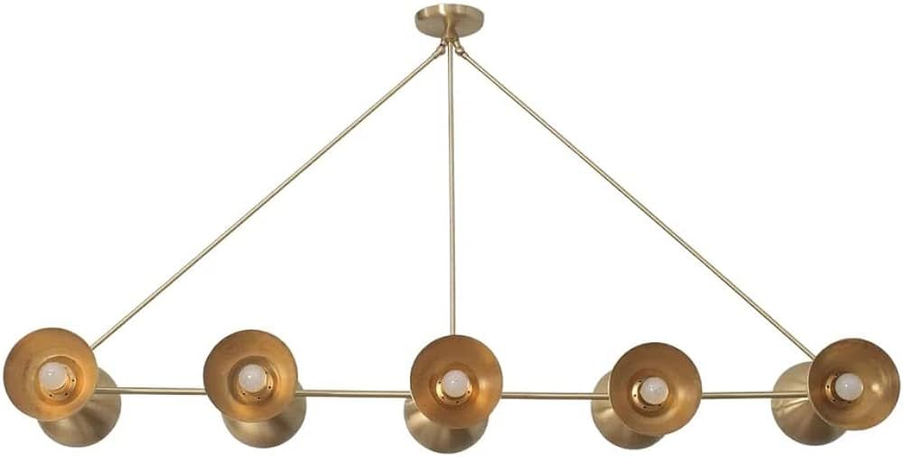 10 Light Modern Raw Brass Chandelier Light Fixture | Amazon (US)