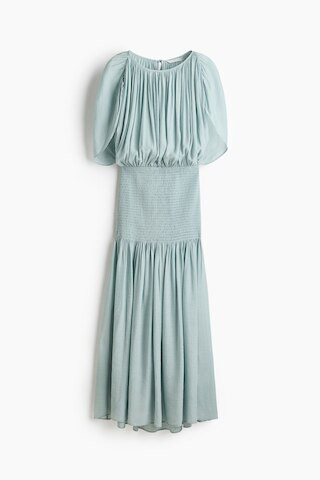 H & M - Smocked Cape-Detail Dress - Light Turquoise | H&M (US + CA)