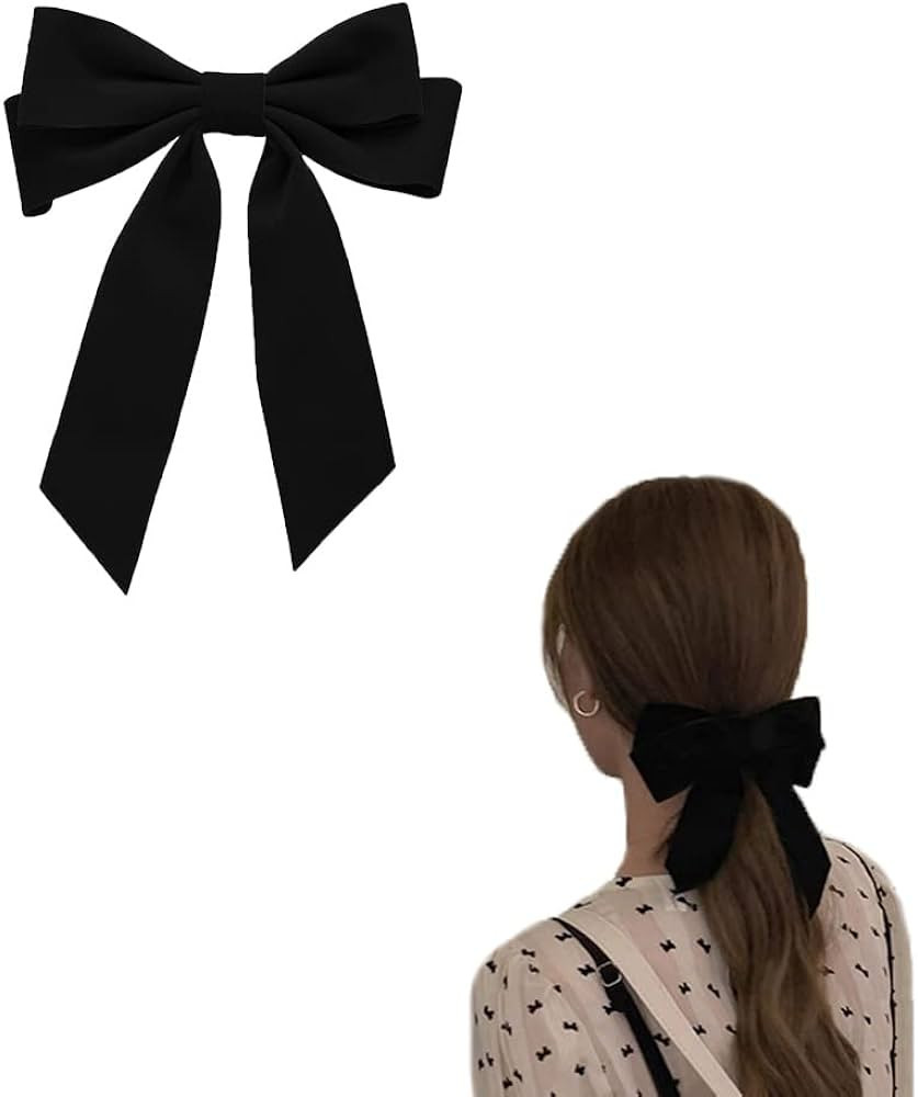 Velvet Hair Bow Clips for Women Girls Black Bows Hair Clip for Teen Girls French Barrettes Hair P... | Amazon (US)