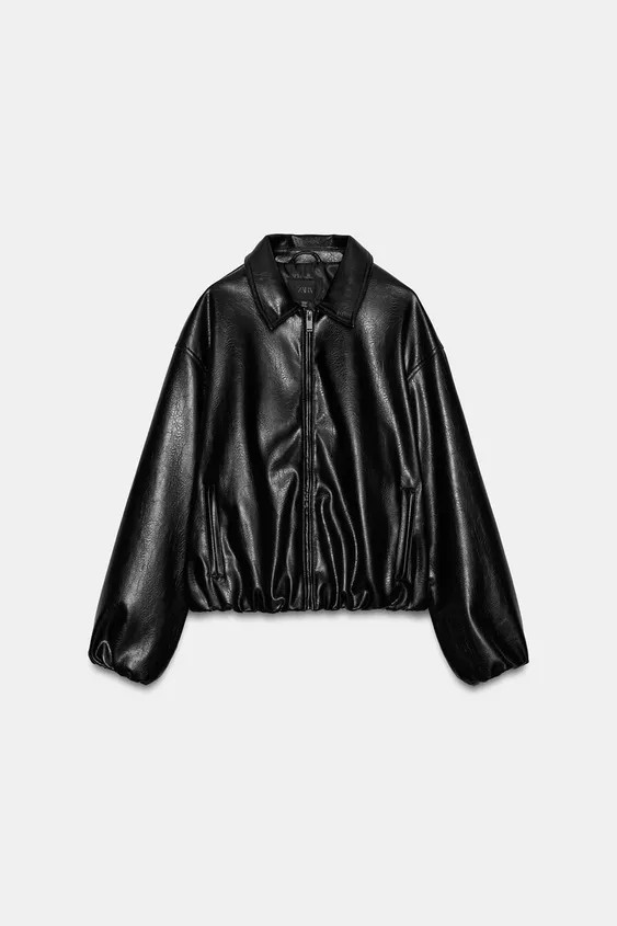 FAUX LEATHER BOMBER JACKET | Zara Canada