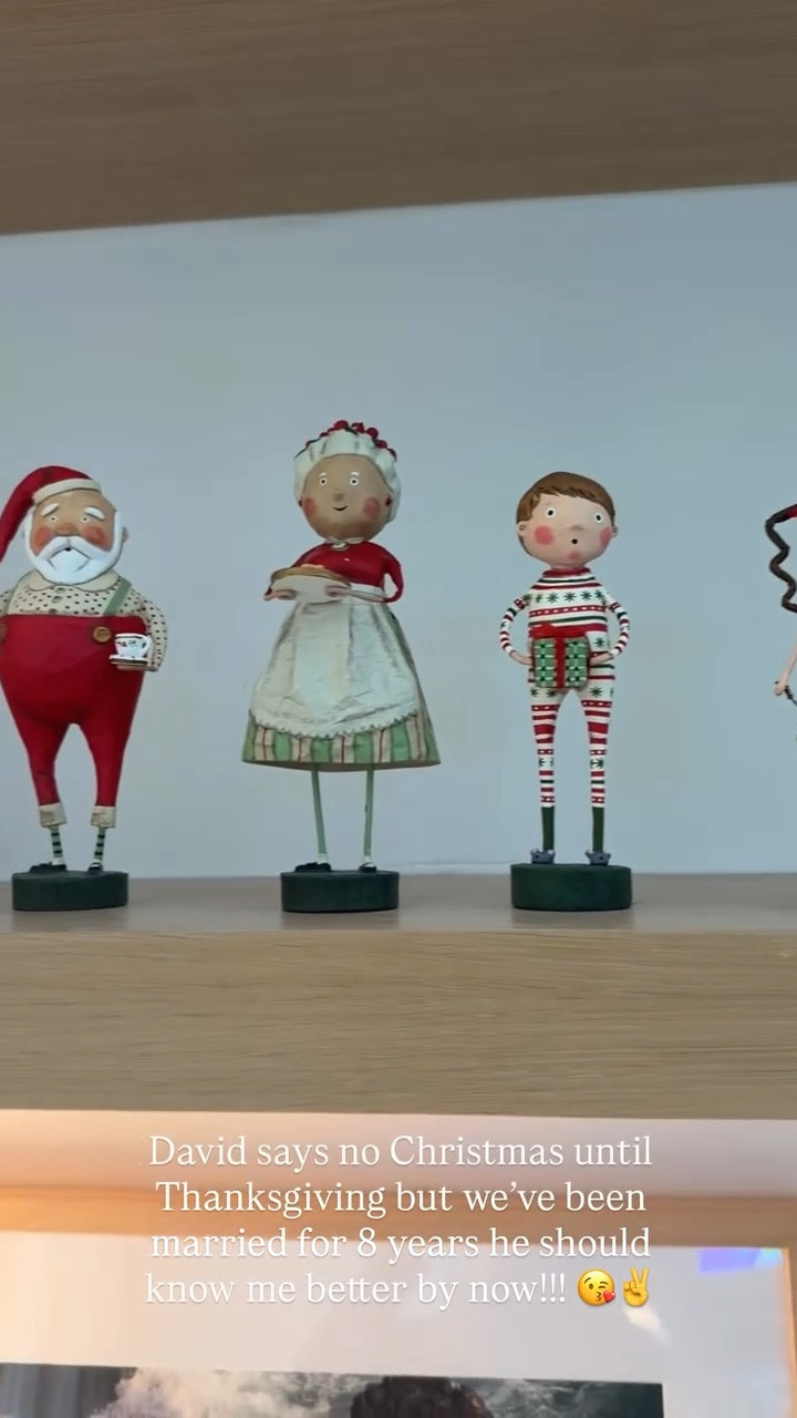 Christmas starts the day after Halloween 🎄Brought out the Lori Mitchell figurines already! 

#LTKHome #LTKHoliday #LTKSeasonal