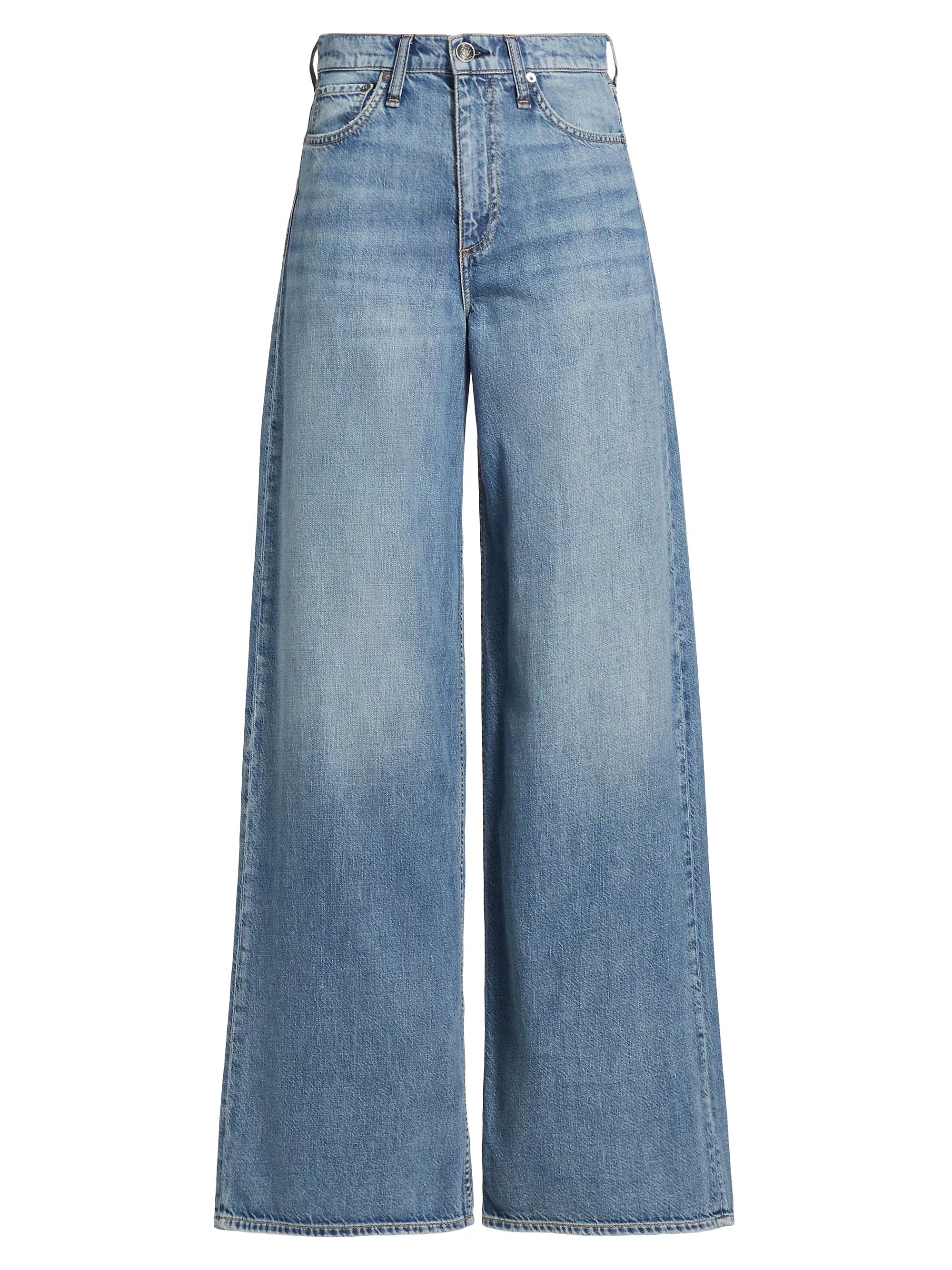 Shop rag & bone Featherweight Sofie Wide-Leg Jeans | Saks Fifth Avenue | Saks Fifth Avenue