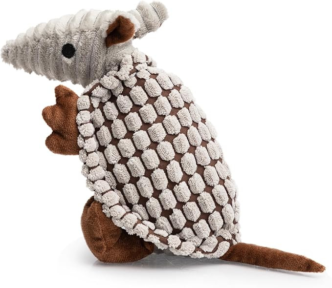 Hollypet Plush Dog Squeaky Toy Stuffed Armadillo Animal Pet Puppy Chew Toys with Clean Teeth for ... | Amazon (US)