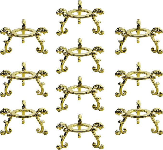 OmyLens 10Pcs Gold Crystal Ball Stand for Displaying Crystal Glass and Natural Rocks, Sphere Disp... | Amazon (US)