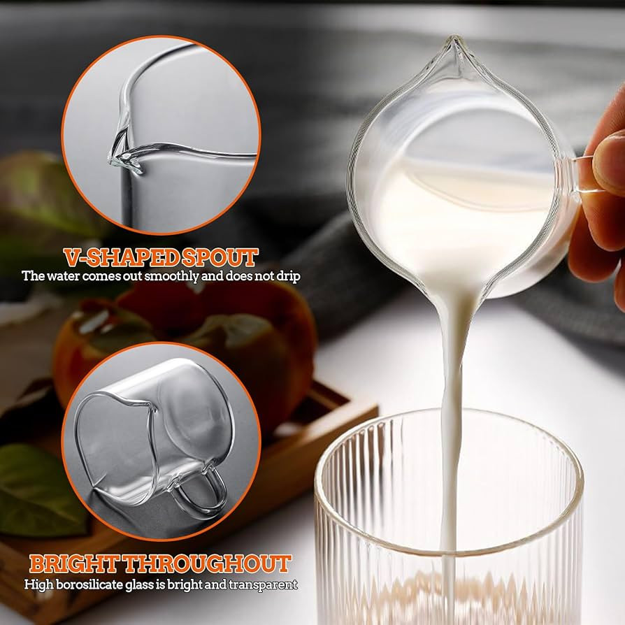Glass Espresso Cups Set of 2, 4 OZ Double Spouts Cups, Espresso Coffee Bar Espresso Accessories | Amazon (US)
