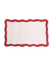20x32 Christmas Scalloped Bath Rug | TJ Maxx