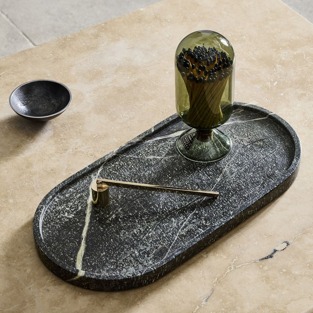 Marble Pill Shaped Tray | West Elm (US)
