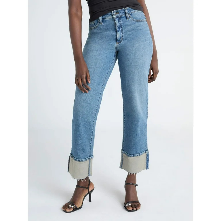 Scoop Women's Benton Cuffed Ankle Jeans, 25", 27", and 29" Inseams, Sizes 0-18 | Walmart (US)