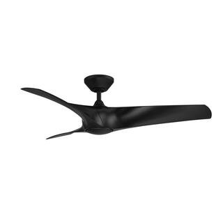 Modern Forms Zephyr 52 in. Indoor/Outdoor Matte Black 3-Blade Smart Ceiling Fan with LED Light Ki... | The Home Depot