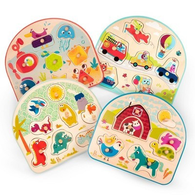 B. toys Wooden Puzzle 35pc Set - Peg Puzzles | Target