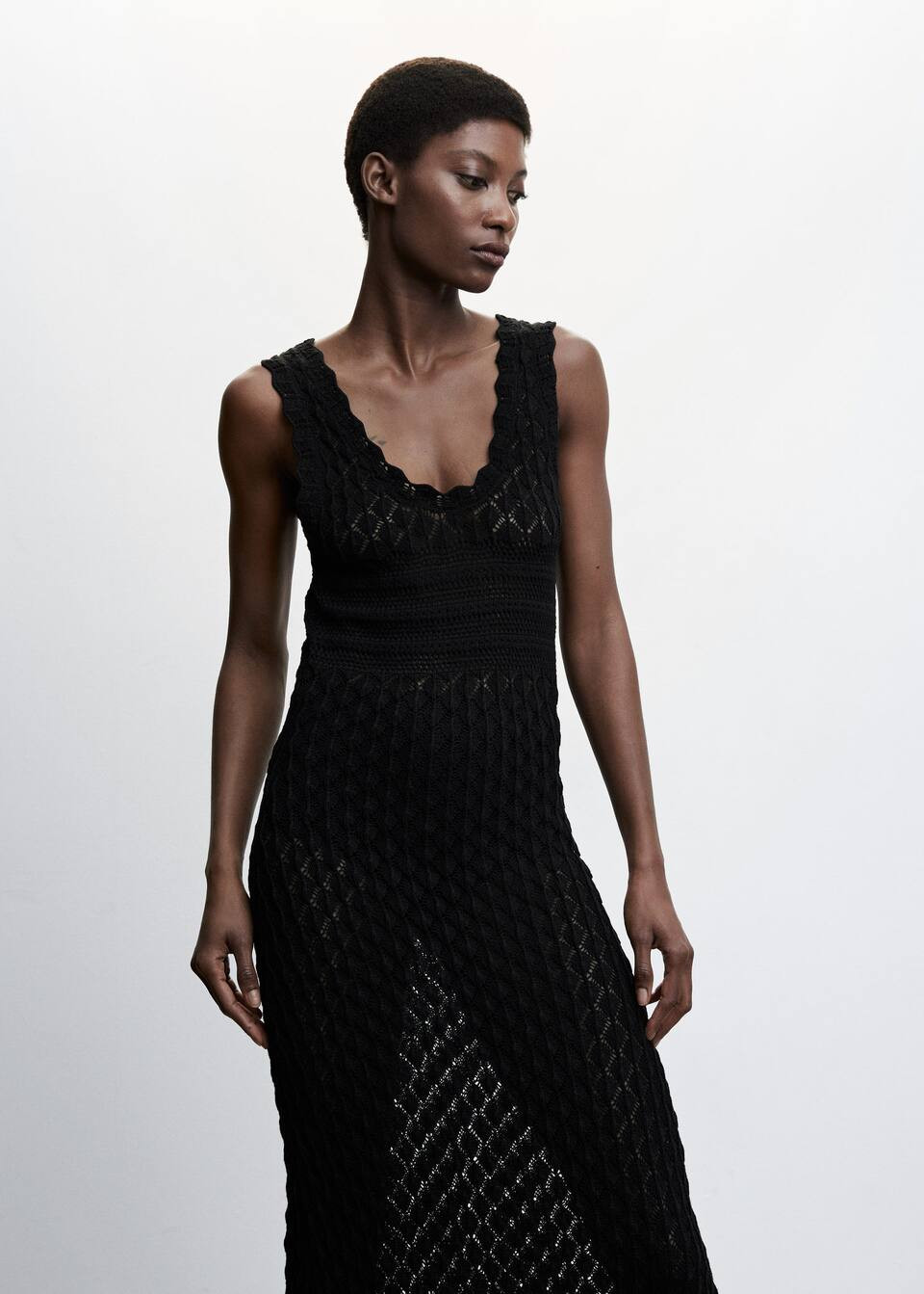 Open-work long dress -  Women | Mango United Kingdom | MANGO (UK)