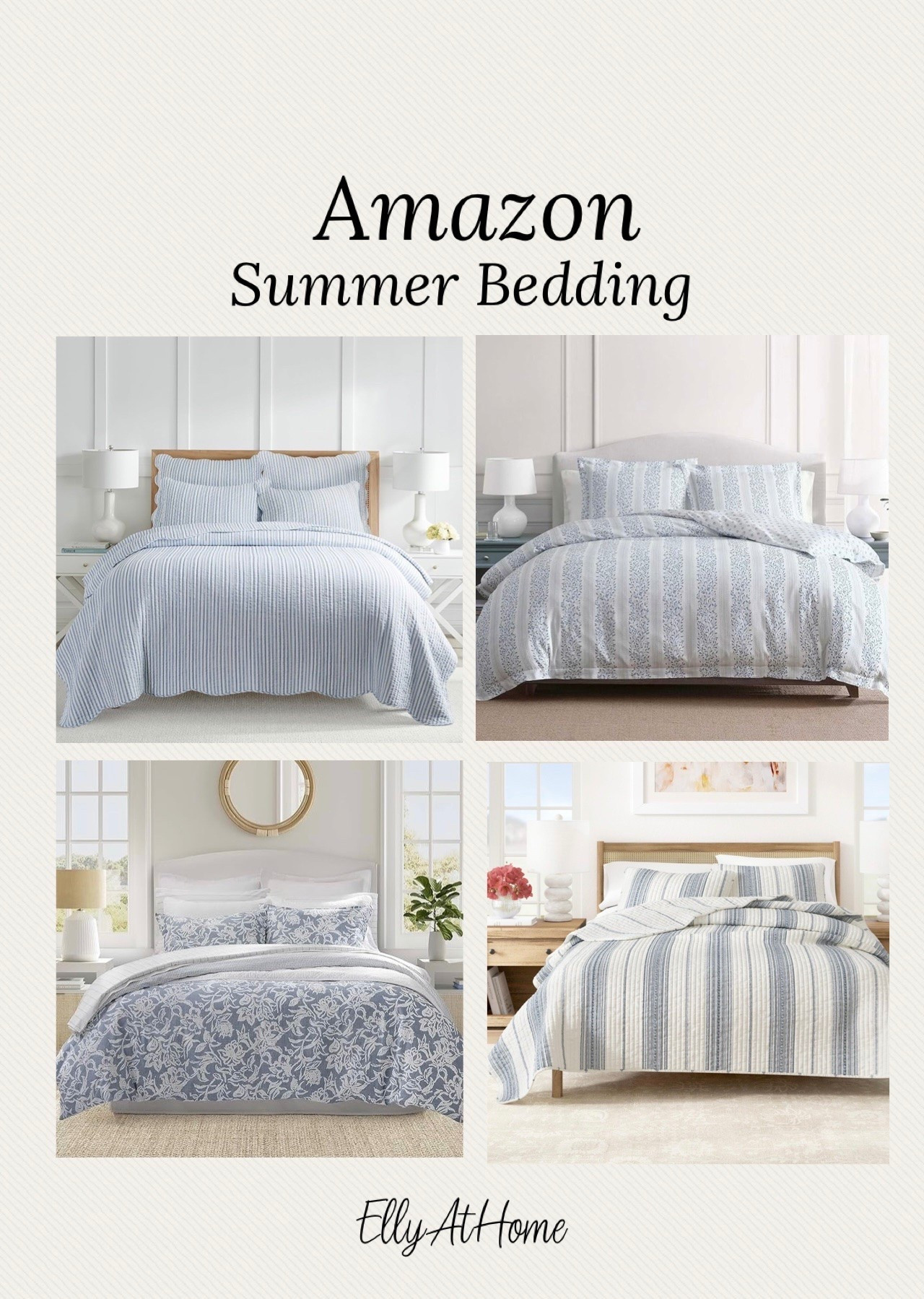 Summer bedding in soft blues, whites for a summer primary, guest, teen bedroom refresh. Shop more selections and bedding essentials

#LTKdayinmylife #LTKHome #LTKSaleAlert
