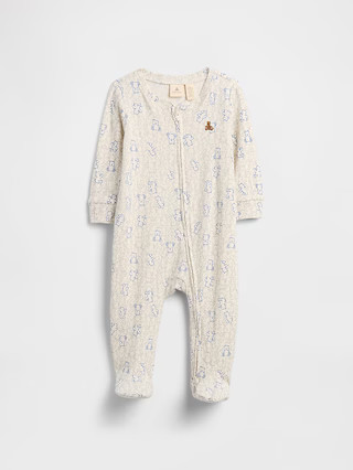 Baby Print Two-Way Zip One-Piece | Gap Factory
