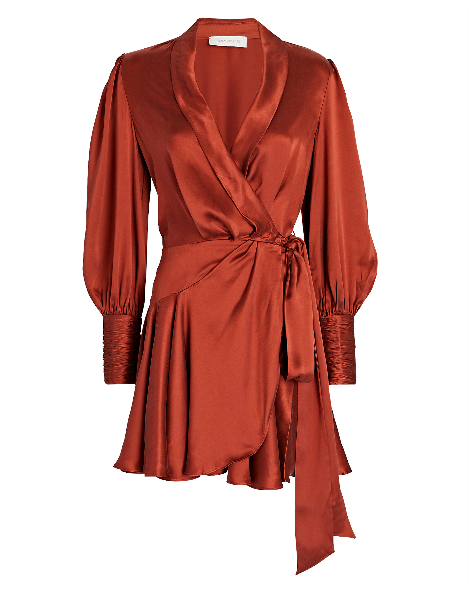 Silk Wrap Mini Dress | INTERMIX