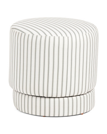 18x17 Cindy Striped Swivel Ottoman | TJ Maxx