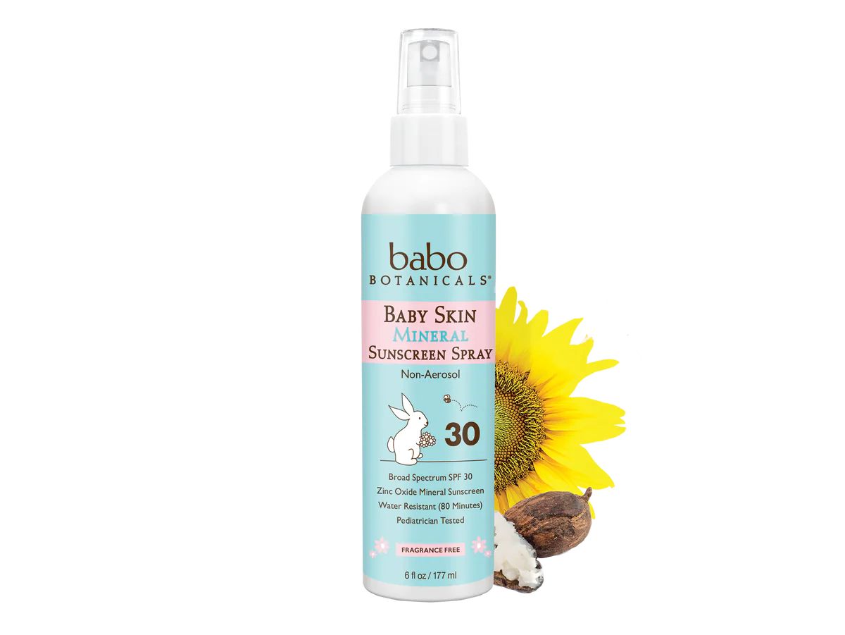 Sensitive Baby Mineral Sunscreen Spray SPF30 | Babo Botanicals