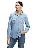 GAP Womens Western Denim Button Down Shirt, Light Indigo 6, XX-Small US | Amazon (US)