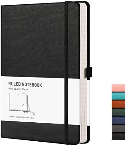 RETTACY Lined Notebook Journal - College Ruled Notebooks with 192 Numbered Pages,Hardcover,100gsm... | Amazon (US)