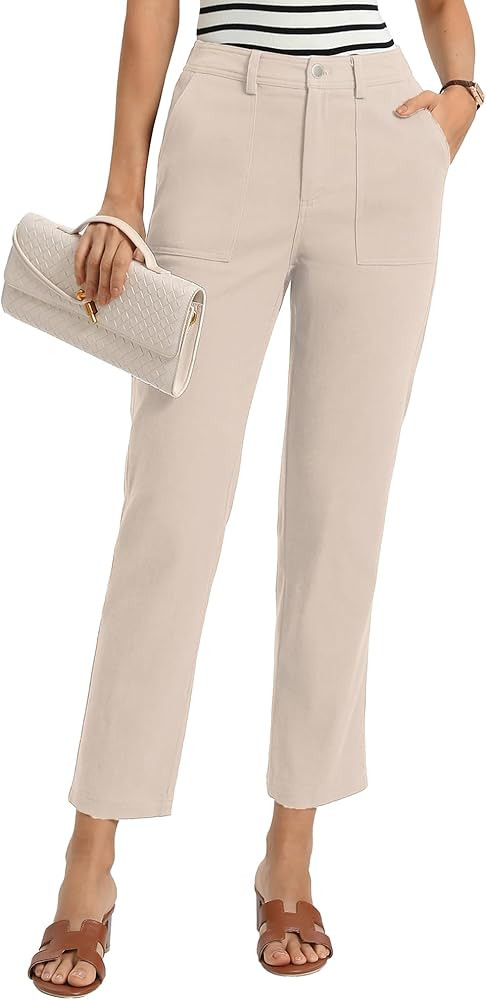 GRACE KARIN Womens High Waisted Work Pants Business Casual 2026 Ankle Length Office Dress Trouser... | Amazon (US)