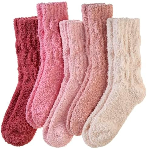 WEVIAS Womens Fuzzy Socks Slipper Fluffy Comfy Cozy Winter Soft Warm Fleece Cabin Plush Sleep Soc... | Amazon (US)