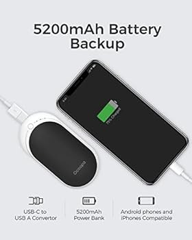 OCOOPA Hand Warmers Rechargeable, 1 Pack 5200mAh Electric Portable Pocket Heater, Heat Therapy Gr... | Amazon (US)