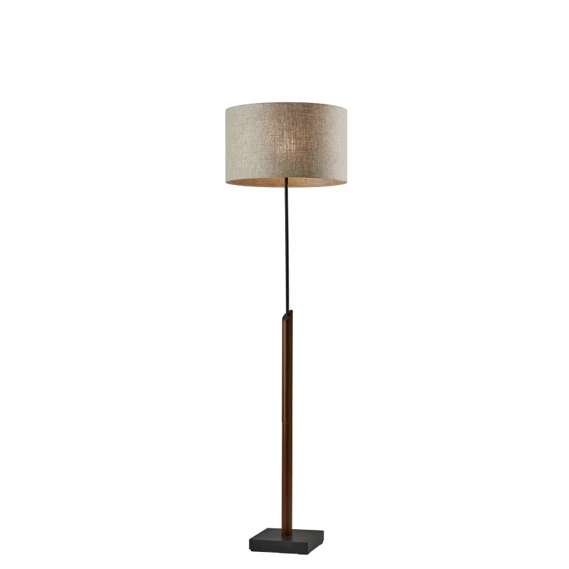 Ethan Floor Lamp Black/Walnut - Adesso | Target