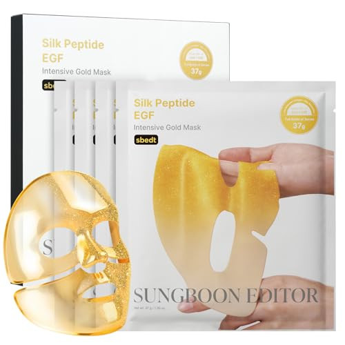 SUNGBOON EDITOR Silk Peptide EGF Intensive Gold Overnight Mask, Hydrating Mask for Glass Skin,31 Multi Peptide(Copper Peptides)+24K Gold&Collagen, Korean Skincare, 4ea | Gifts for Women | Amazon (US)