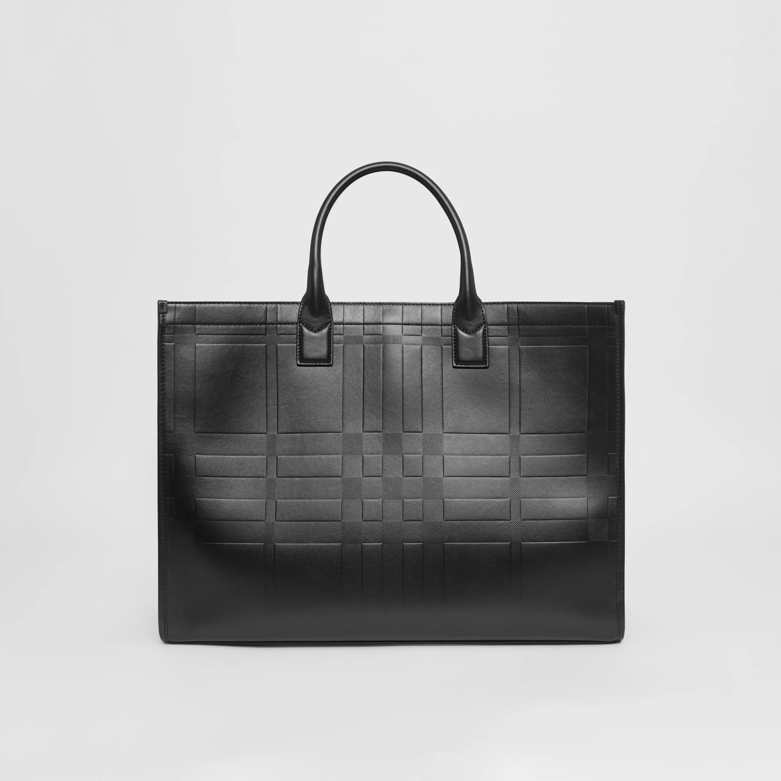 Embossed Check Leather Tote | Burberry (US)