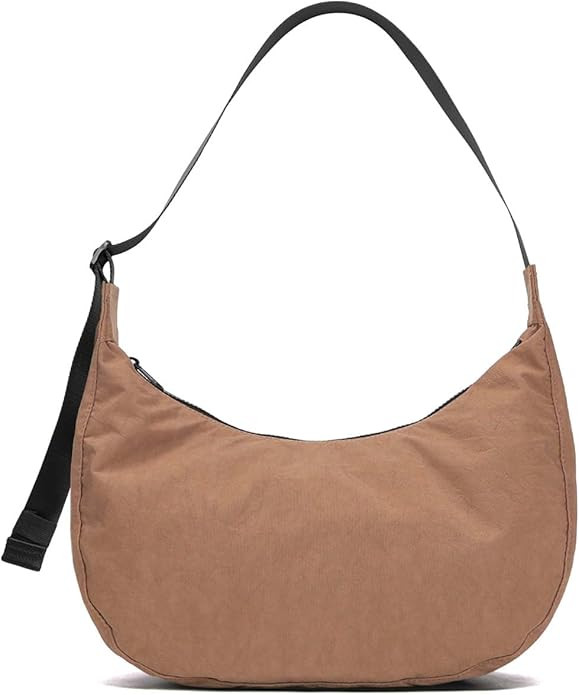 Nylon Crescent Bag - Casual Shoulder Crossbody with Adjustable Strap & Dual Interior Pockets | Amazon (US)