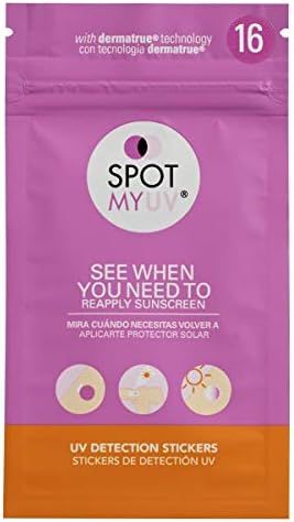 SPOTMYUV 16-Pack UV Stickers for Sunscreen with Patented Dermatrue SPF Sensing Technology | Amazon (US)