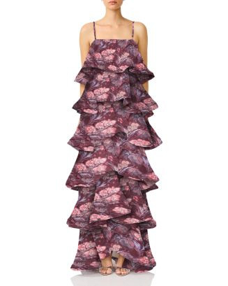 Rosaria Printed Ruffle Tiered Gown | Bloomingdale's (US)