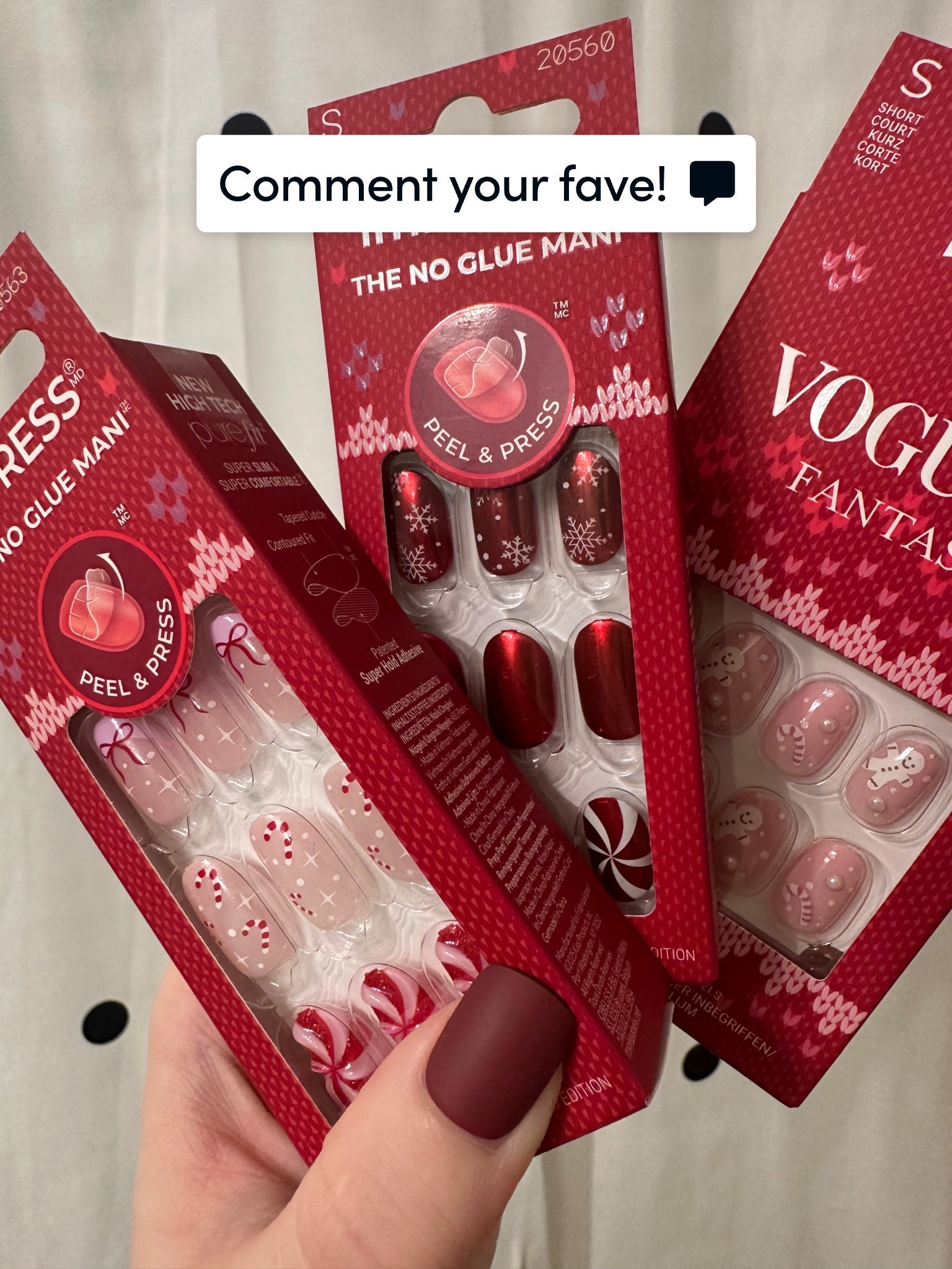 This season is busy and expensive enough, save yourself the time and expense of visiting a nail salon and get some festive $8 press-ons! This I my favorite brand - I swear by them! Application only takes a few minutes and they last 2 weeks!
Great gift idea for teens, friends, or a stocking stuffer for yourselff

#LTKHoliday #LTKGiftGuide #LTKSeasonal
