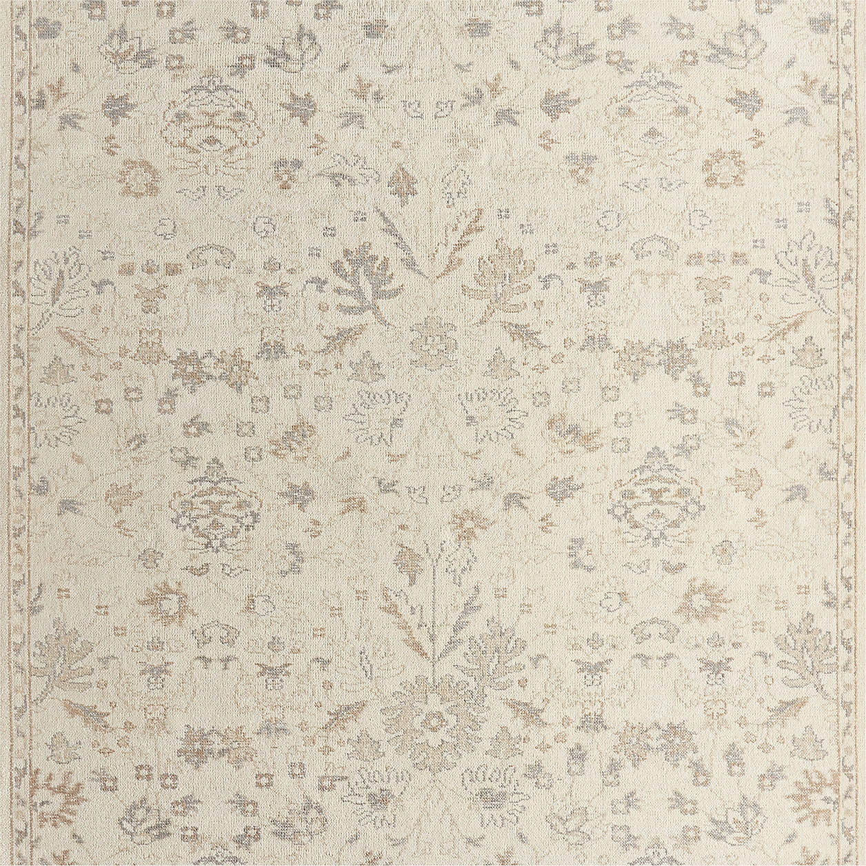 Tavira Performance Traditional Ivory Handknotted Area Rug 8'x10' + Reviews | Crate & Barrel | Crate & Barrel