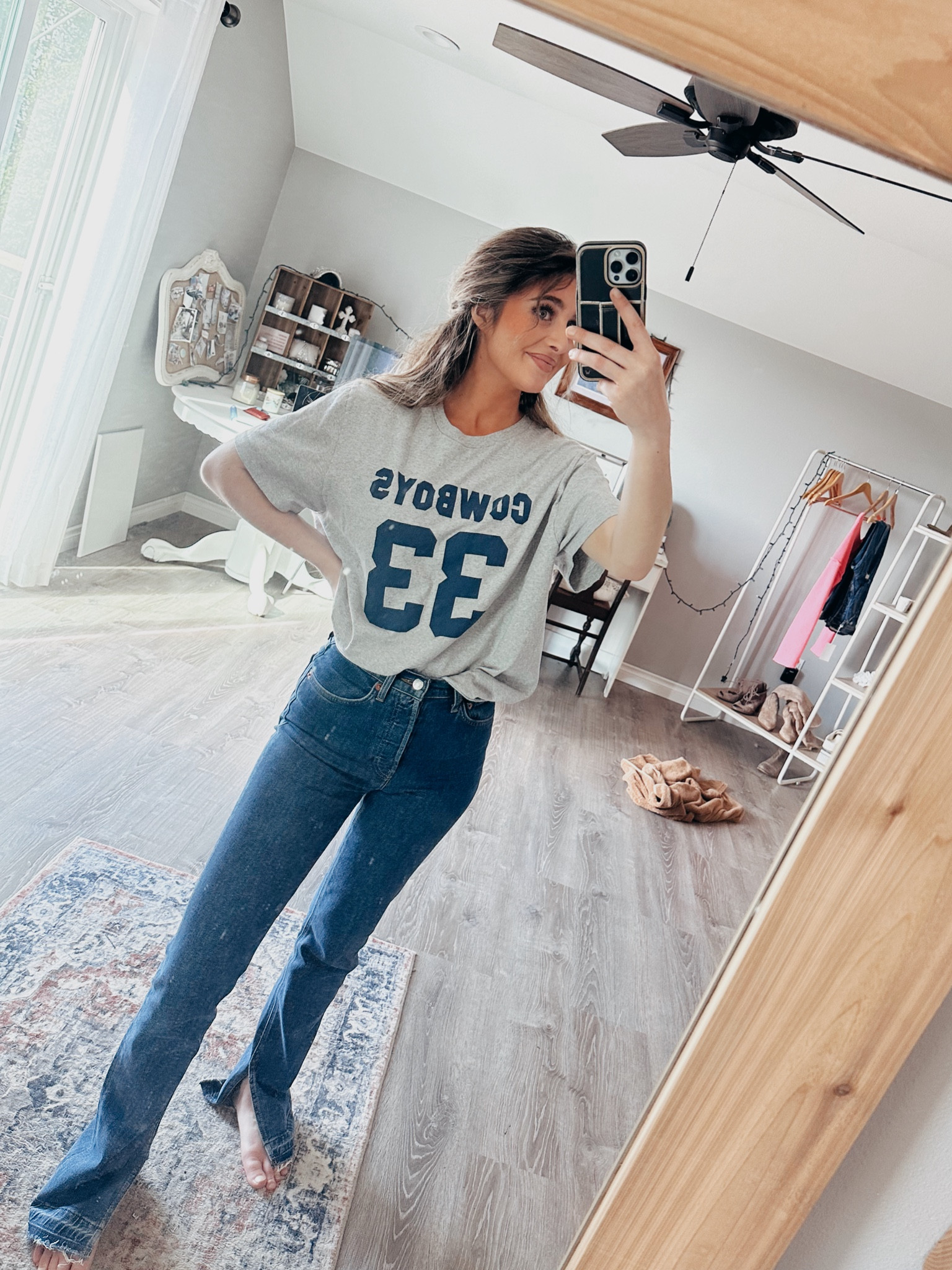 The best jeans I own🤩 so comfy and fit perfectly… worth every penny🩵🩵🩵 wearing size 23 which is size 25 in these jeans 

#LTKStyleTip #LTKSaleAlert