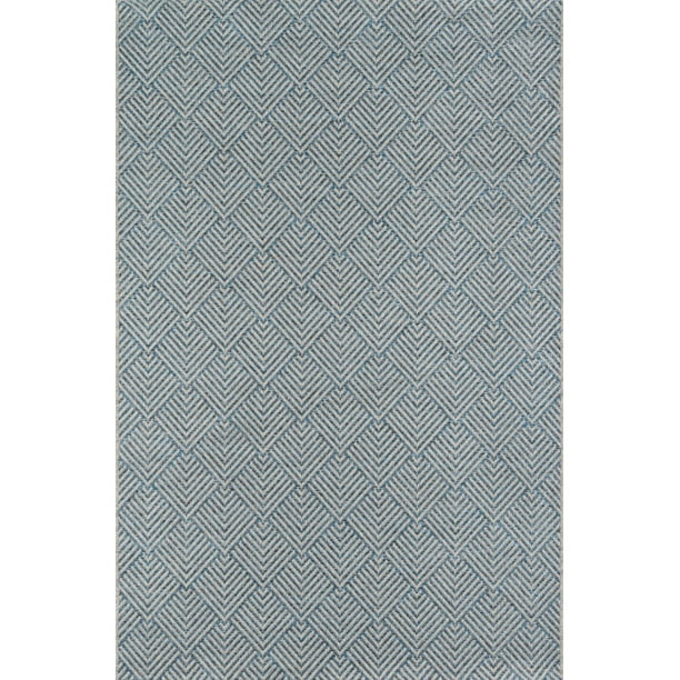 Momeni Como Geometric Abstract Area Rugs , Blue/Beige, 80.4" X 115.2" | Walmart (US)