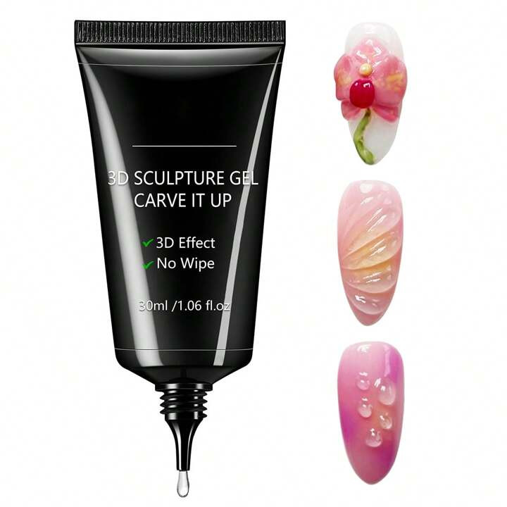 GLOZ 30g 3D Sculpting Gel Nail Glue For Nail Designs And DIY Nail Art - Clear Gel Polish For Draw... | SHEIN