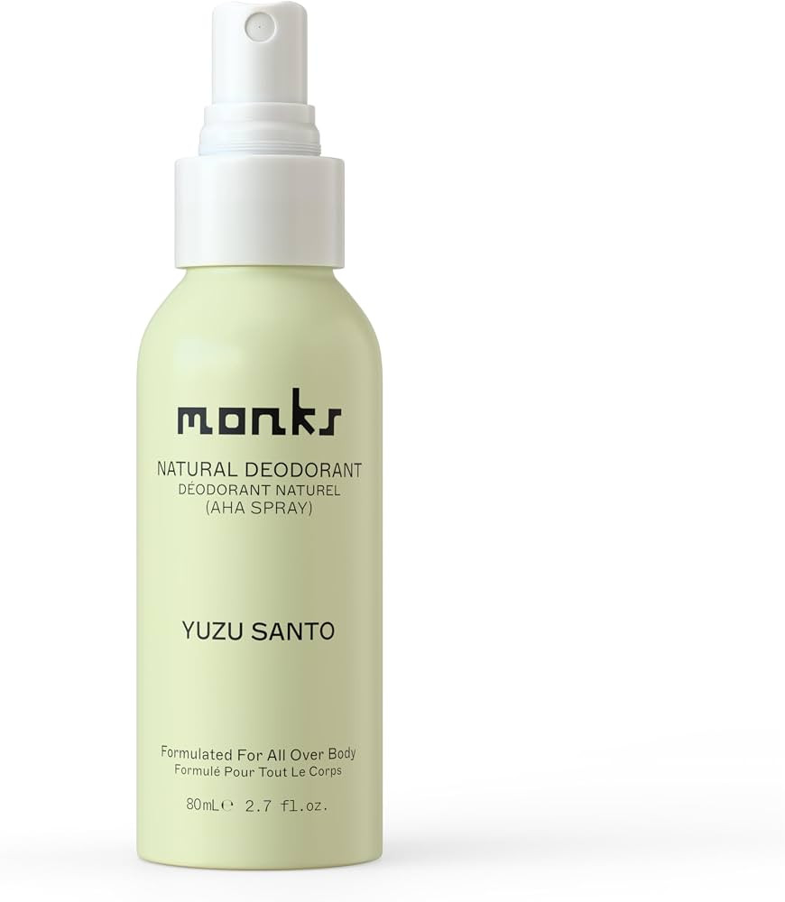 MONKS Whole Body Natural Deodorant Spray - For Women and Men, Aluminum-Free, Baking Soda Free, Pr... | Amazon (US)