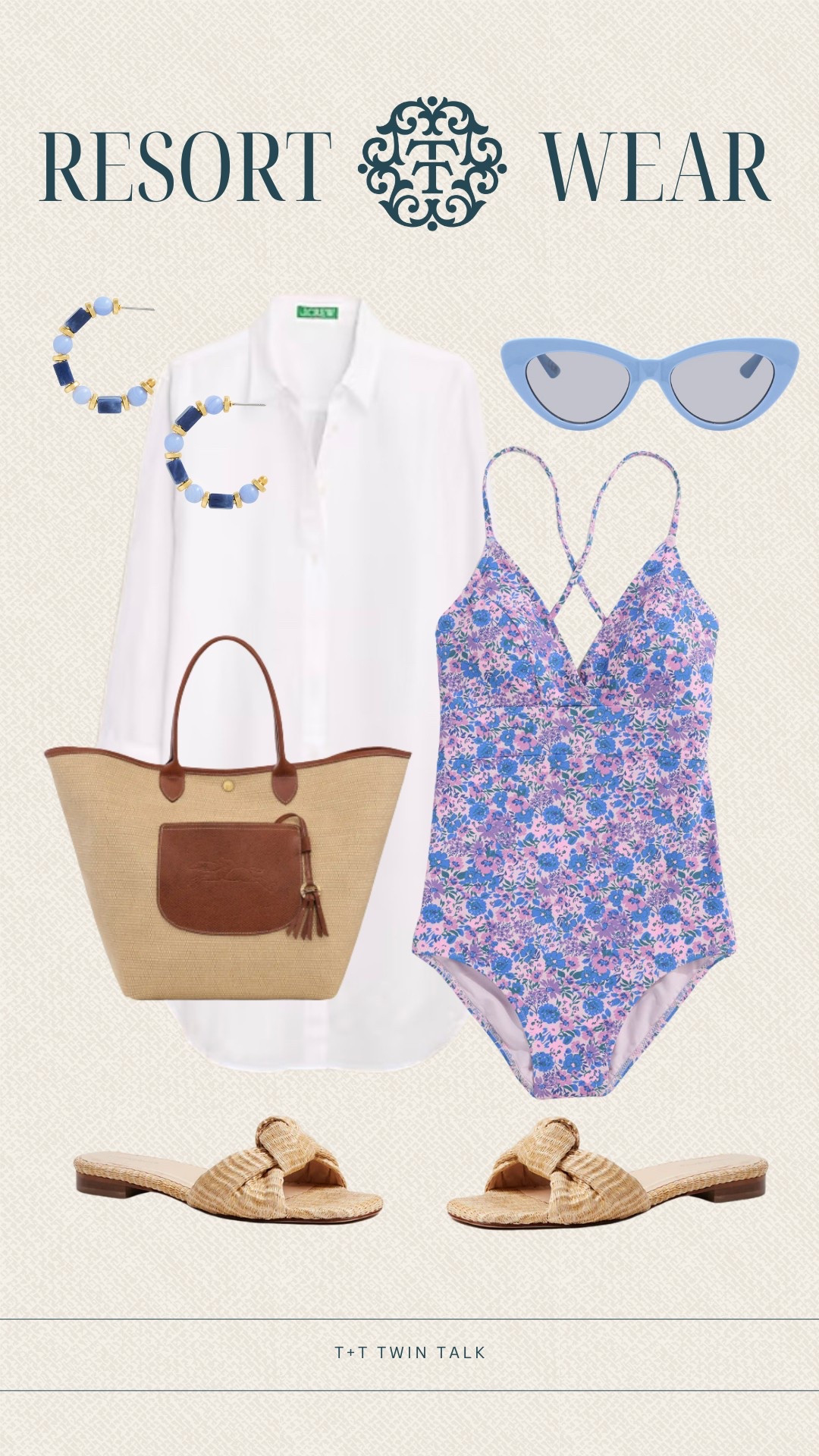 This J.crew swimsuit is so flattering! Pair it with a J.Crew white button down cover up and the woven Longchamp tote.

#LTKSeasonal #LTKOver40 #LTKMidsize